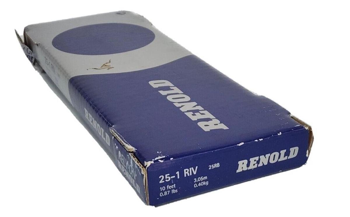 Used NIB RENOLD 25RB 25-1 RIV 10 FEET CHAIN