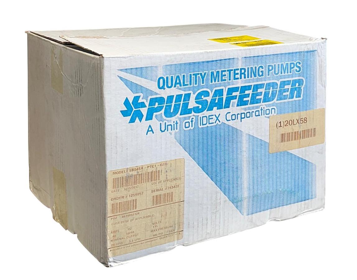 PULSAFEEDER LB04SA-PTC1-G19 / LB04SAPTC1G19 CHEMICAL METERING PUMP 115V NSMP