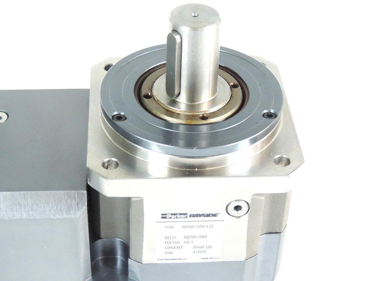 Used NEW PARKER RS90-050-LU SERVO GEARHEAD 50:1 SHAFT UP MZ90-089 RS90050LU