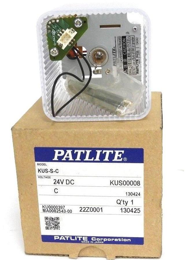 NIB PATLITE KUS-S-C CLEAR (WHITE) MODULE (BULB) KUSC 24VDC