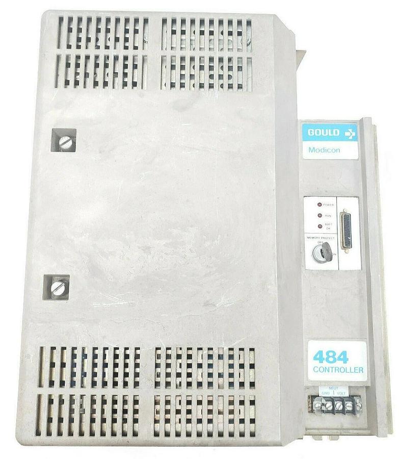 Used MODICON 484 CONTROLLER AS-C484-165 AS-P484-600 POWER SUPPLY, AS-C484-015 CHASSIS