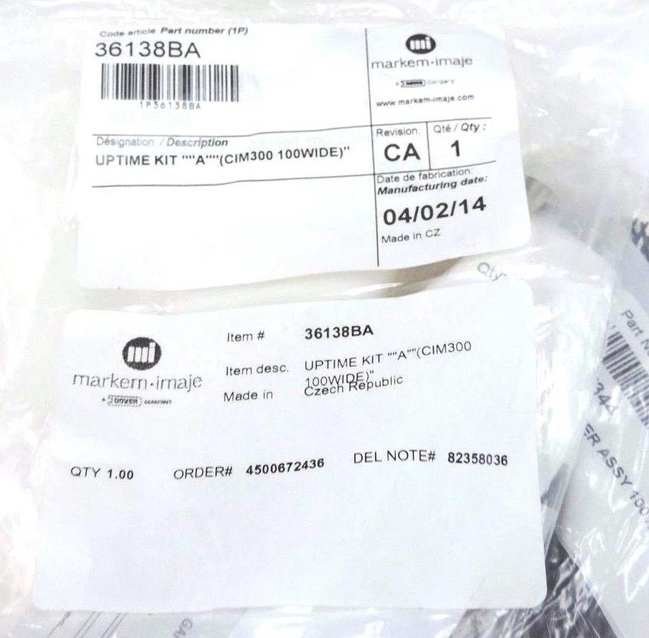 Used NEW MARKEM-IMAJE 36138BA UPTIME KIT A (CIM300 100WIDE) 36138.BA
