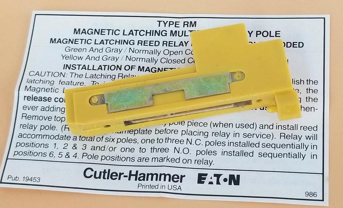 Used LOT OF 10 NIB EATON CUTLER HAMMER D40RPB REED RELAYS 1 N.C.
