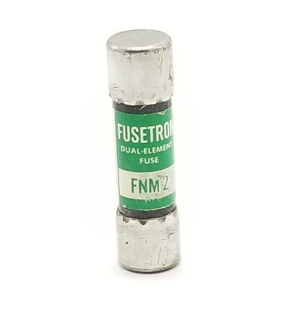 Used BUSSMANN FUSETRON FNM-2 DUAL-ELEMENT FUSE, 2 AMP, FNM2