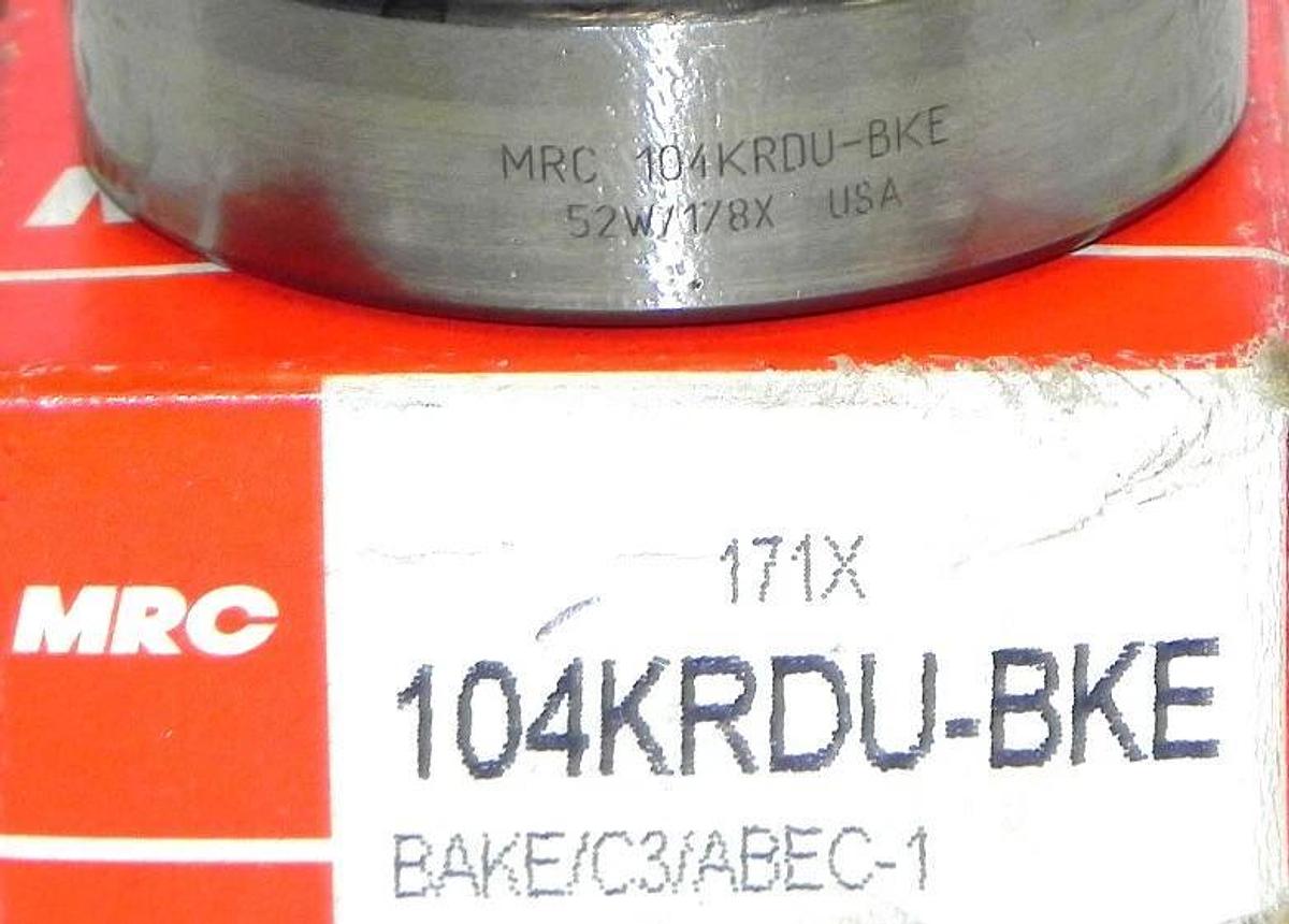 Used NIB MRC 104KRDU-BKE BALL BEARING BAKE/C3/ABEC-1 171X. 104KRDUBKE