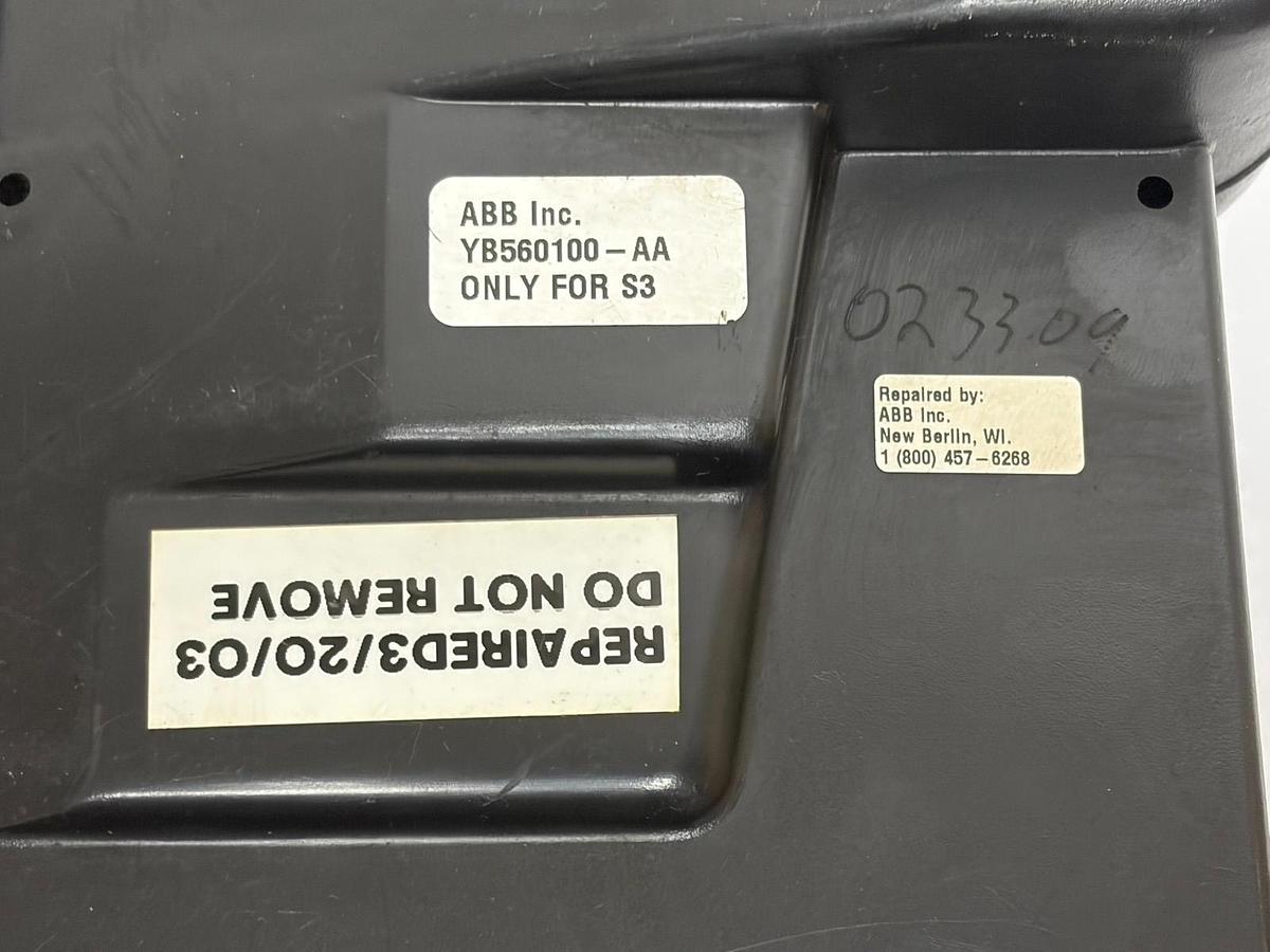 Used Lot of 2 ABB YB560100 S3 Robot Teach Pendants Panels Cord Cut Parts Repair