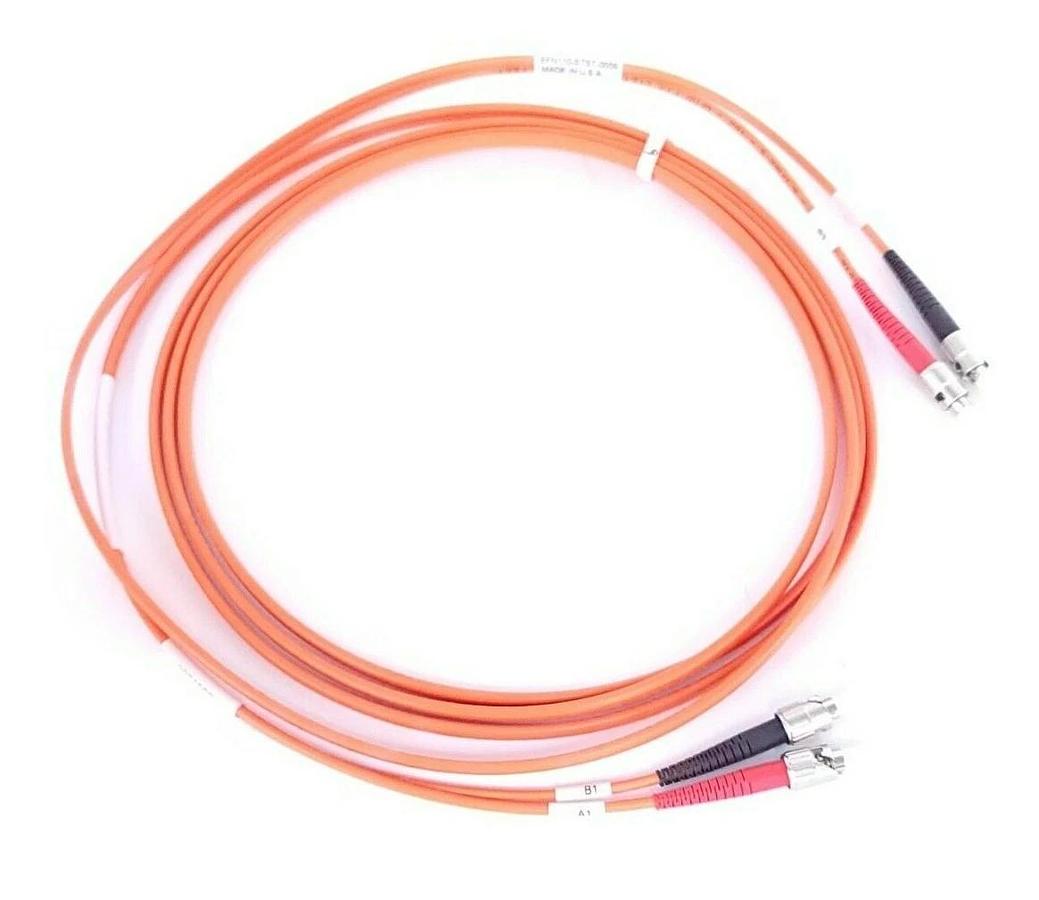 Used LOT OF 2 BLACK BOX EFN110-STST-008 FIBER OPTIC PATCH CORDS ST/ST 62.5 DUPLEX PVC
