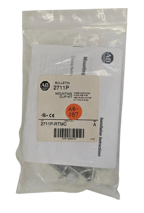 Used NEW ALLEN BRADLEY 2711P-RTMC MOUNTING CLIP KIT 2711PRTMC SER. A (PACK OF 6)