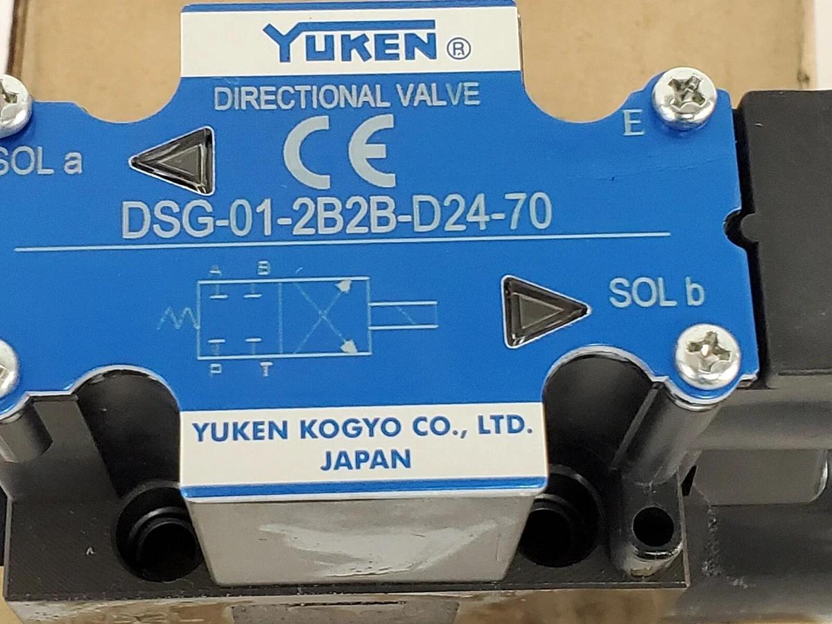 NIB YUKEN DSG-01-2B3B-D24-70 DIRECTIONAL VALVE ELECTRICAL RELAY TYPE 5075PSI MAX