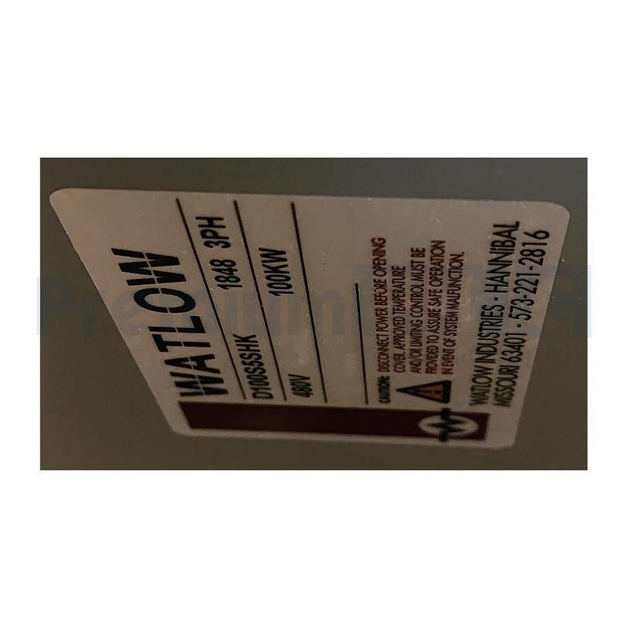 Watlow D100S5S / D100S5SHK Series D Air Duct Heater 3-Ph 480V 100KW w/Sensor NEW