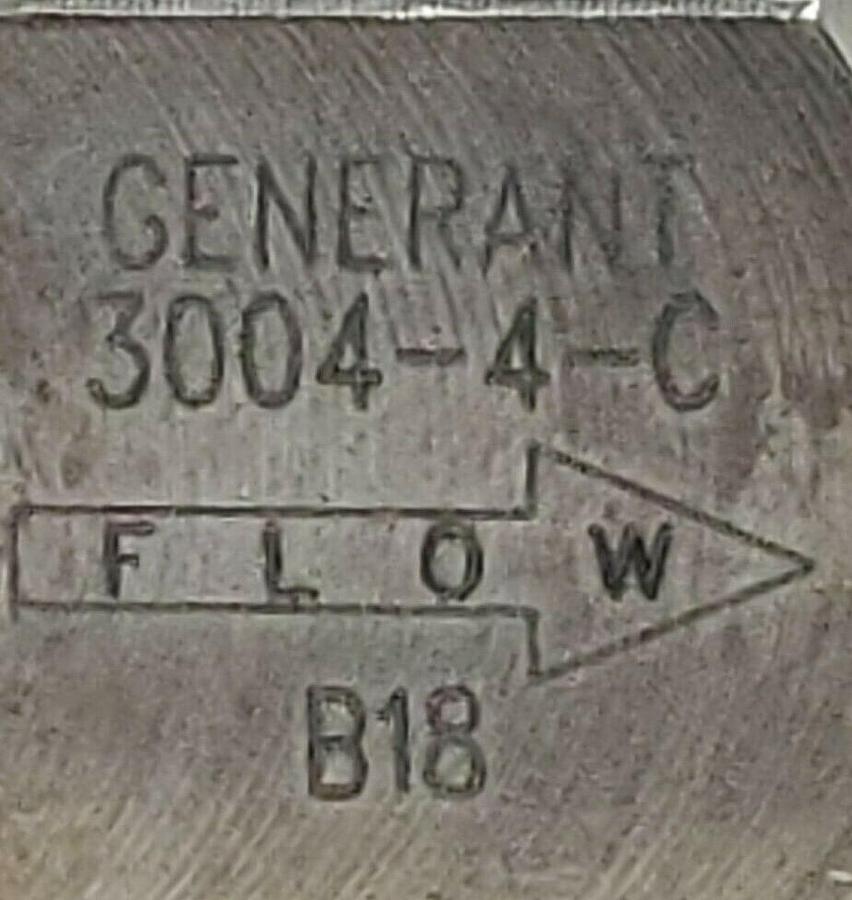 NIB GENERANT 3004-4-C NEEDLE VALVE 30044C