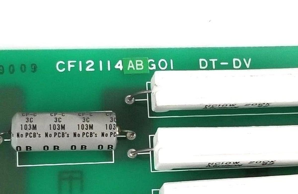 Used GENERAL ELECTRIC CF12114ABG01 RESISTOR BOARD BF122114AA , DT-DV