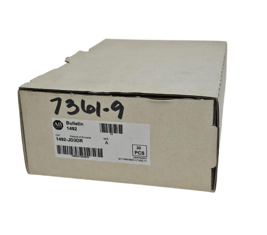 BOX OF 20 NEW ALLEN BRADLEY 1492-JD3DR TERMINAL BLOCKS 1492JD3DR SER. A