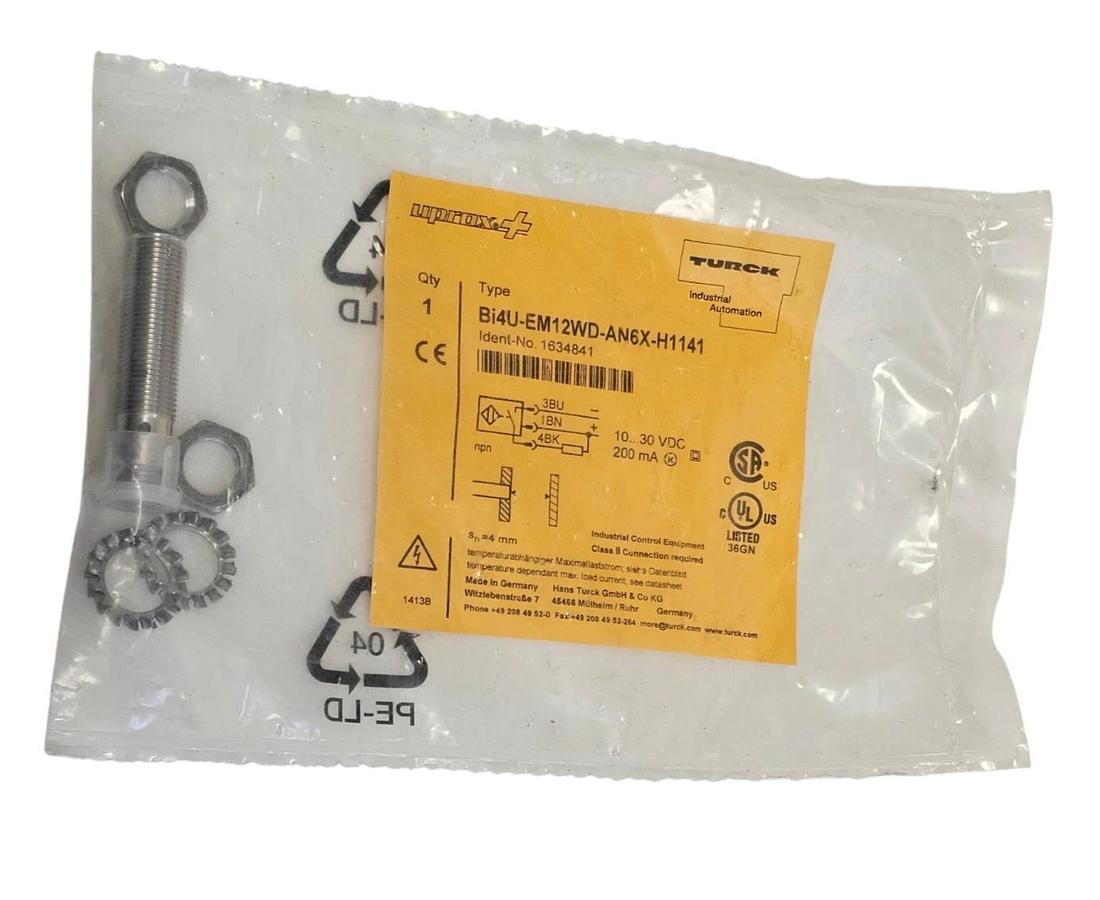 Used NEW TURCK BI4U-EM12WD-AN6X-H1141 PROXIMITY SENSOR IDENT-NO. 1634841
