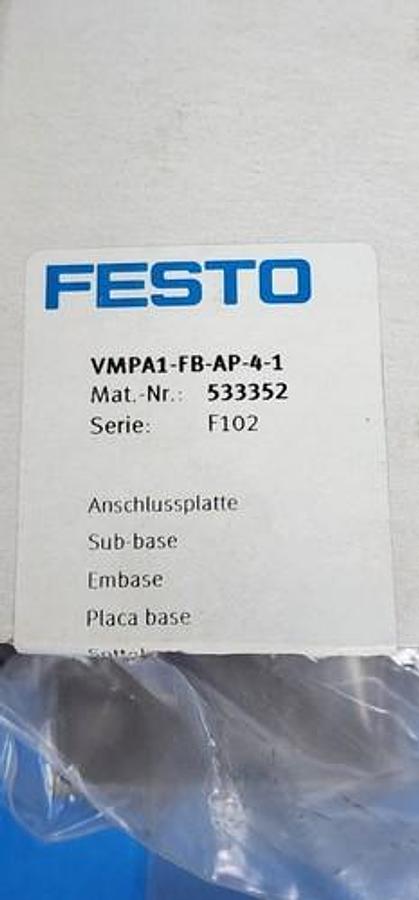 LOT OF 2 NEW FESTO VMPA1-FB-AP-4-1 MANIFOLD BLOCKS MAT.-NR. 533352