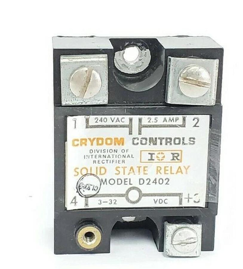 Used CRYDOM D2402 SOLID STATE RELAY 240 VAC 2.5 AMPS