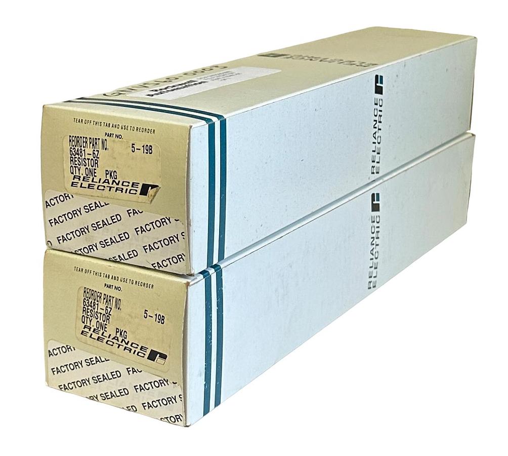 Used 2 NEW RELIANCE ROCKWELL 63481-6Z / 634816Z RESISTORS 5-19B SURPLUS