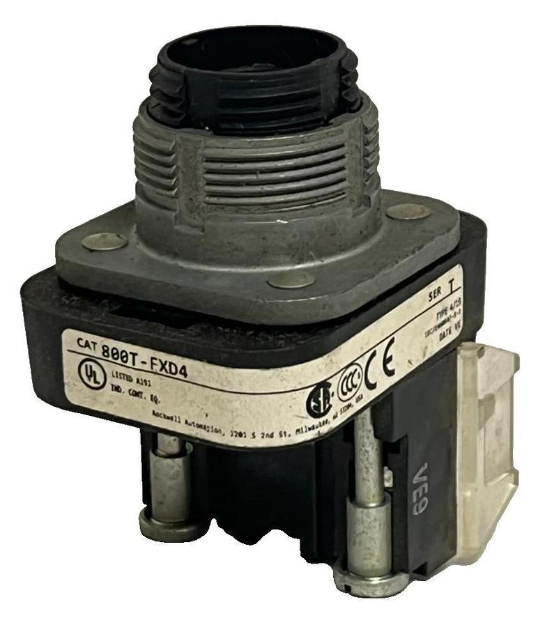 Allen-Bradley 800T-FXD4 Push Button Pull-Release + PN-184860 Hardware Kit NO CAP