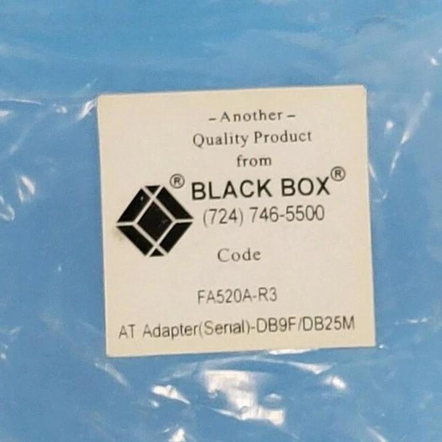 Used NEW BLACK BOX FA520A-R3 AT ADAPTER SERIAL DB9F/DB25M
