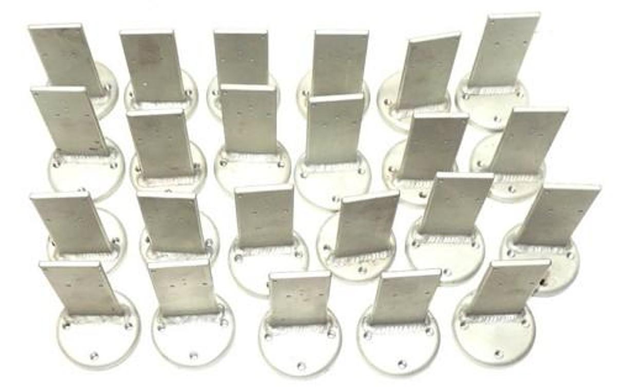 Used LOT OF 23 STI FRBT-EBC-025 MMI ALUMINUM SENSOR BRACKETS, 5 5/8" TOTAL LENGTH