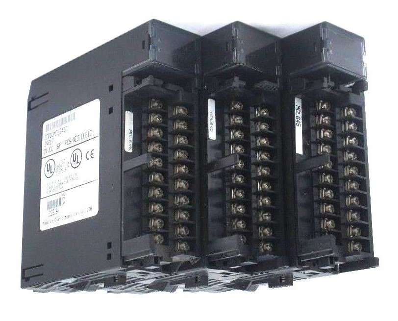 Used LOT OF 3 GE FANUC IC693MDL645D INPUT MODULES 24VDC 16PT POS/NEG LOGIC