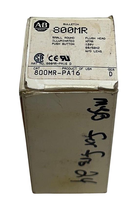Used ALLEN BRADLEY 800MR-PA16 /D BULLETIN 800MR ILLUMINATED Push Button FLUSH NSMP
