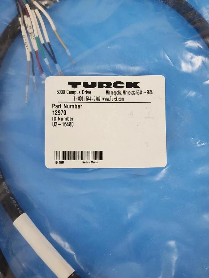 Used NEW TURCK 12970 CABLE ID NO. U2-16480