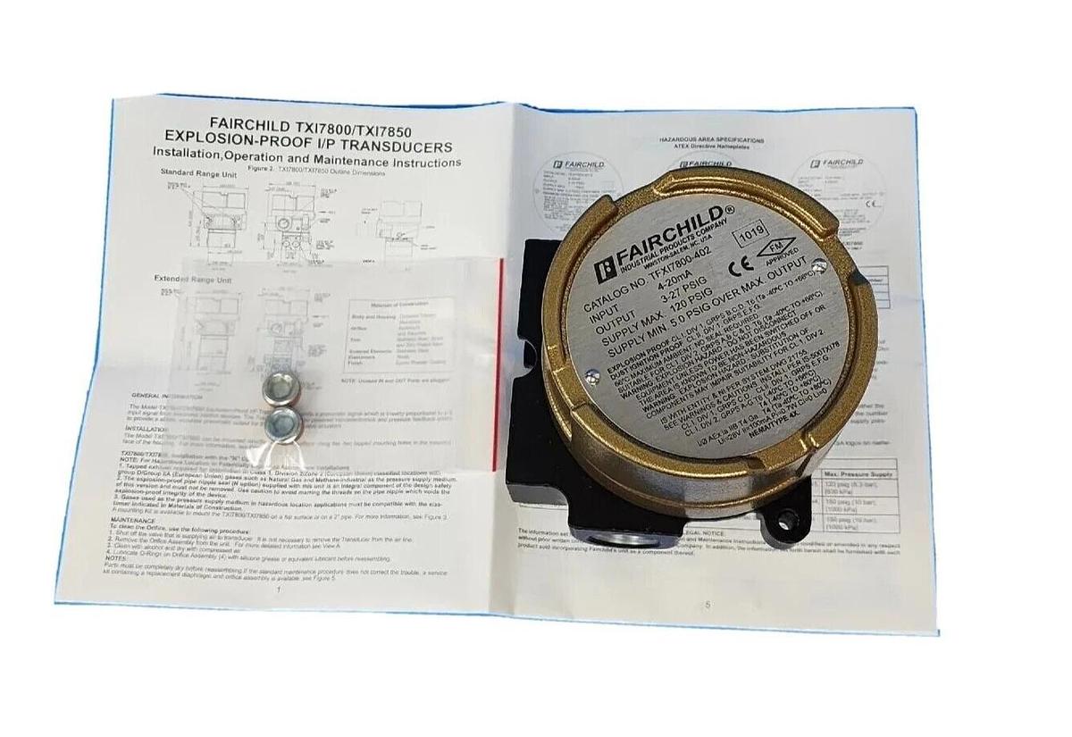 Used NIB FAIRCHILD TFXI7800-402 TRANSDUCER EXPLOSION PROOF TFXI7800402