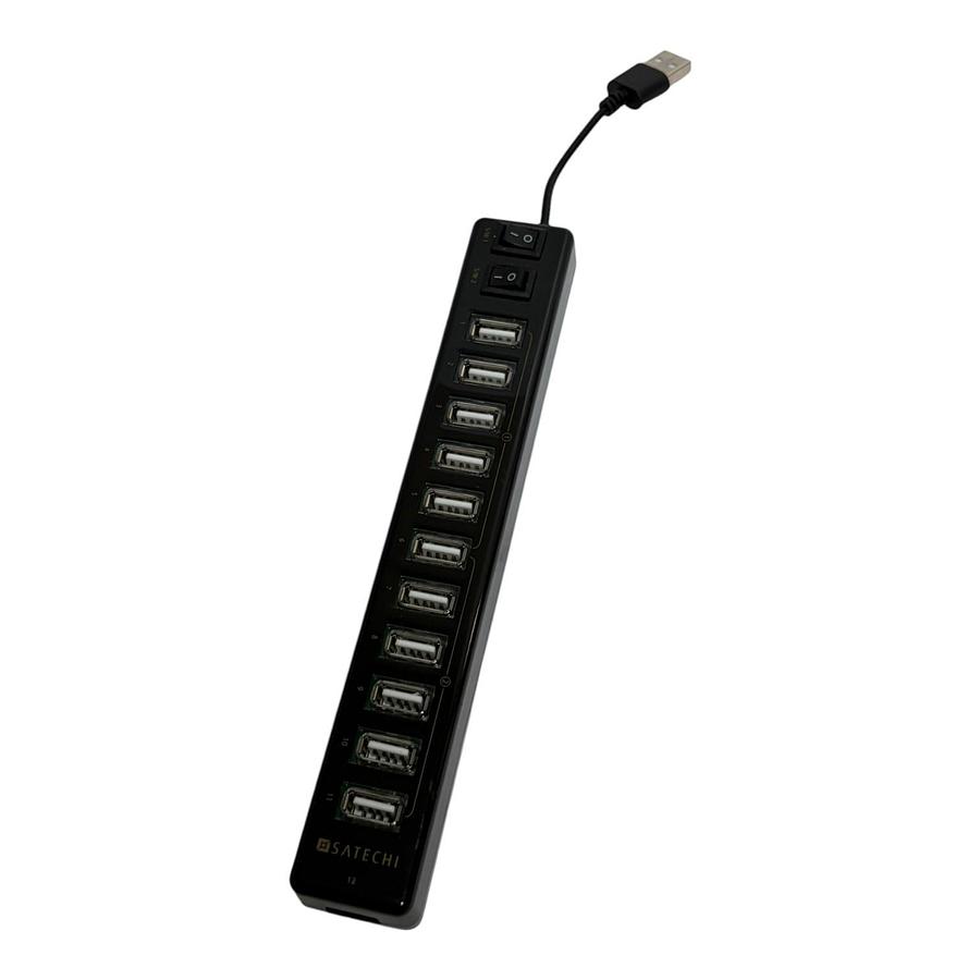 Used Lot of 3 High Capacity USB Hubs Plugable 10-Port Satechi 12-Port Inland 13-Port