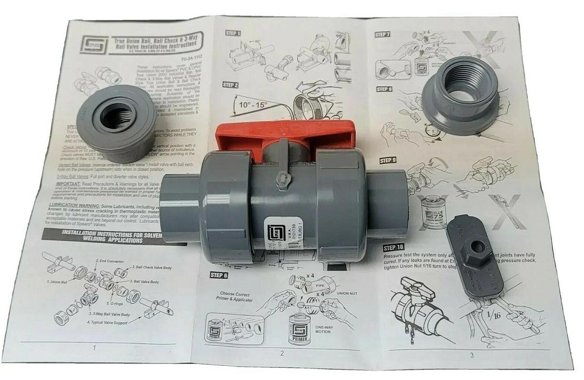 Used NIB SPEARS 3639-007C TU 2000 STANDARD BALL VALVE SOC/FIPT 3/4'' CPVC