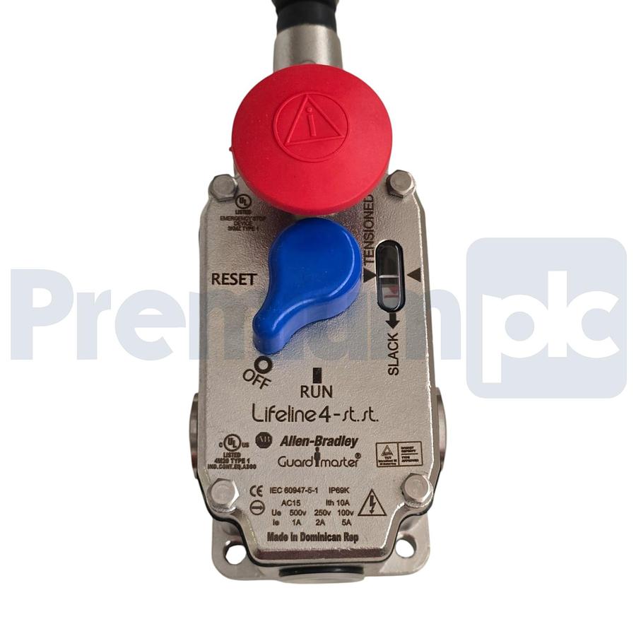 Used Surplus Allen Bradley 440E-L22BNSM /A Guardmaster Lifeline 4 Cable Pull Switch
