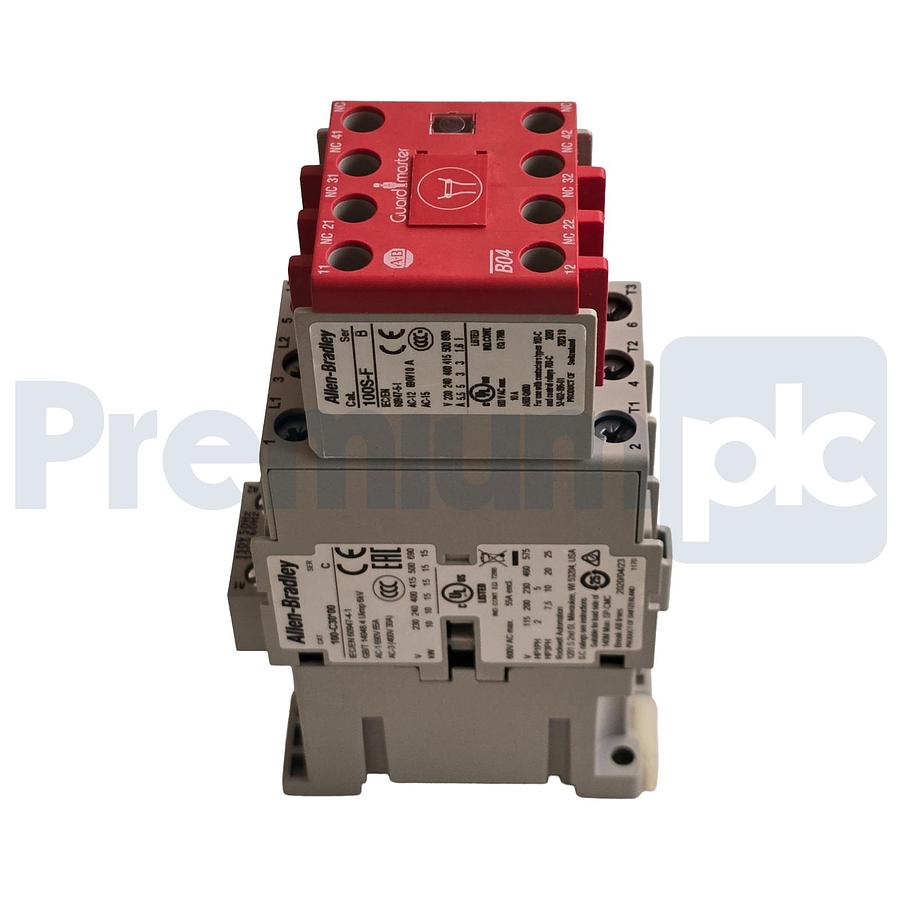 Used Allen-Bradley 100S-C30D14C /C Safety Contactor 30A 110/120V 3NO 1NO/4NC Aux NSMP