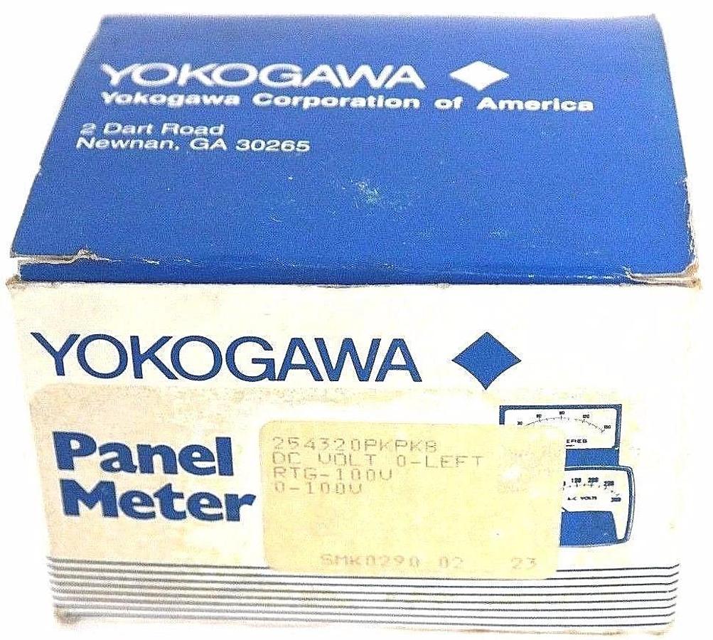 Used NIB YOKOGAWA 254320PKPK8 PANEL METER RTG-100V, 0-100V
