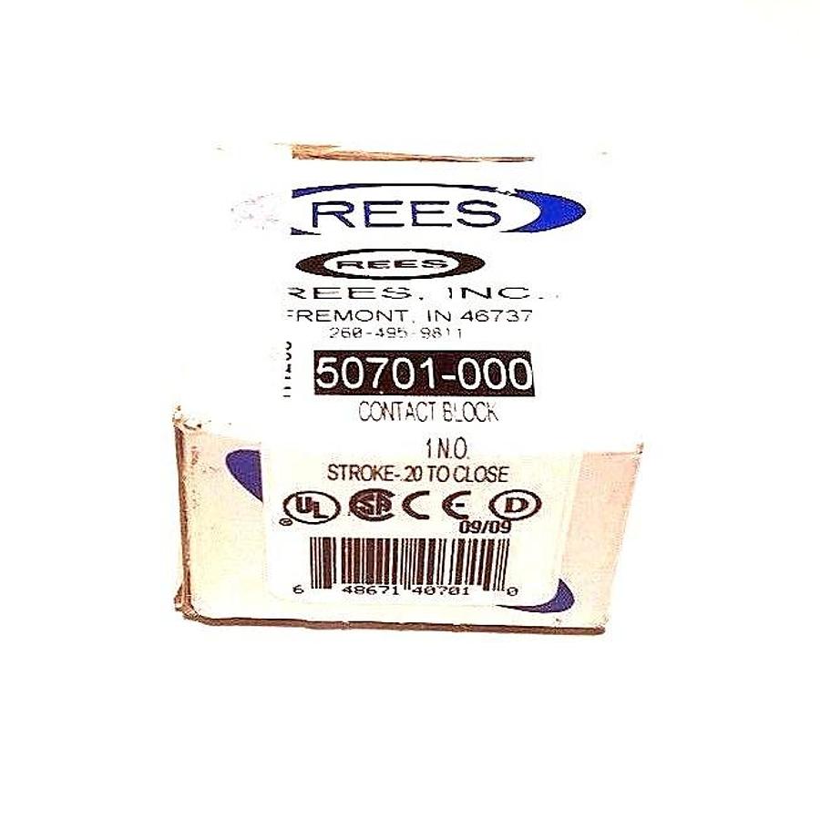 NIB REES 50701-000 CONTACT BLOCK 50701000, 1 N.O.