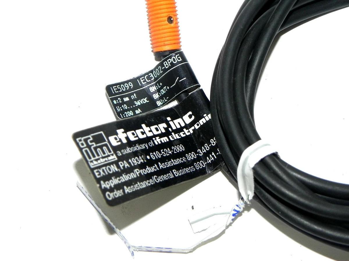 Used IFM EFECTOR IEC3002-BPOG SENSOR PROXIMITY SWITCH, IEC3002BPOG