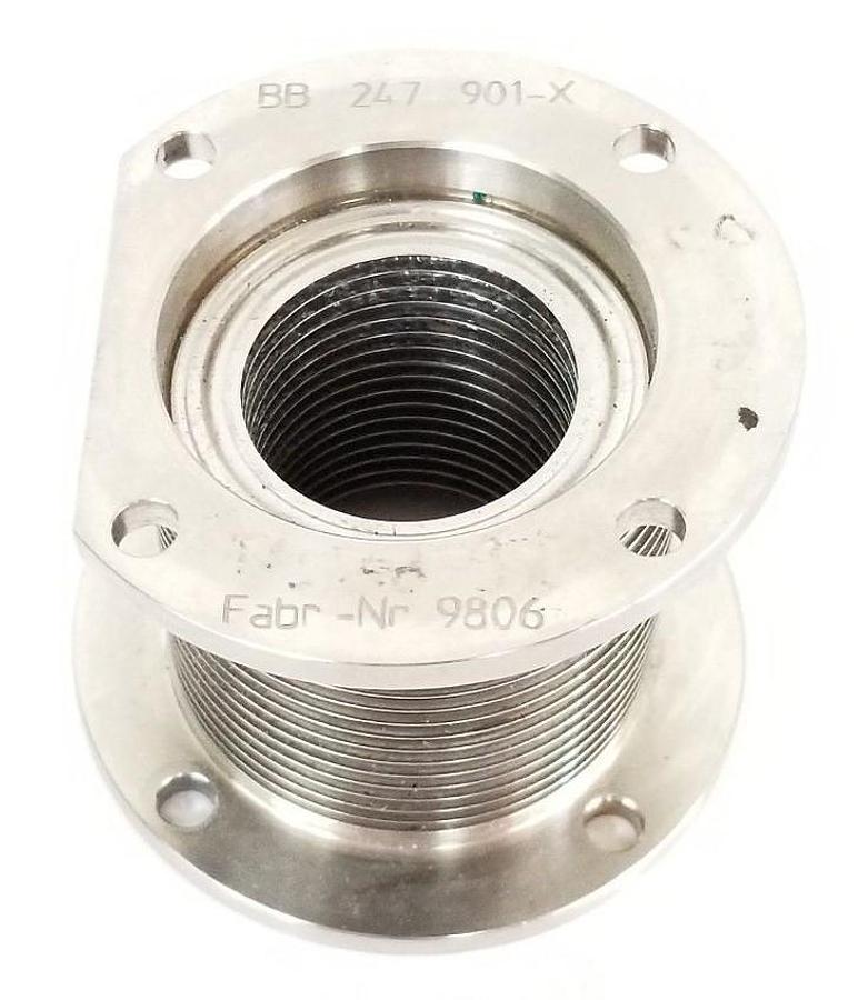 Used VACUUM BELLOWS BB 247 901-X FLANGE DIAPHRAGM 9806