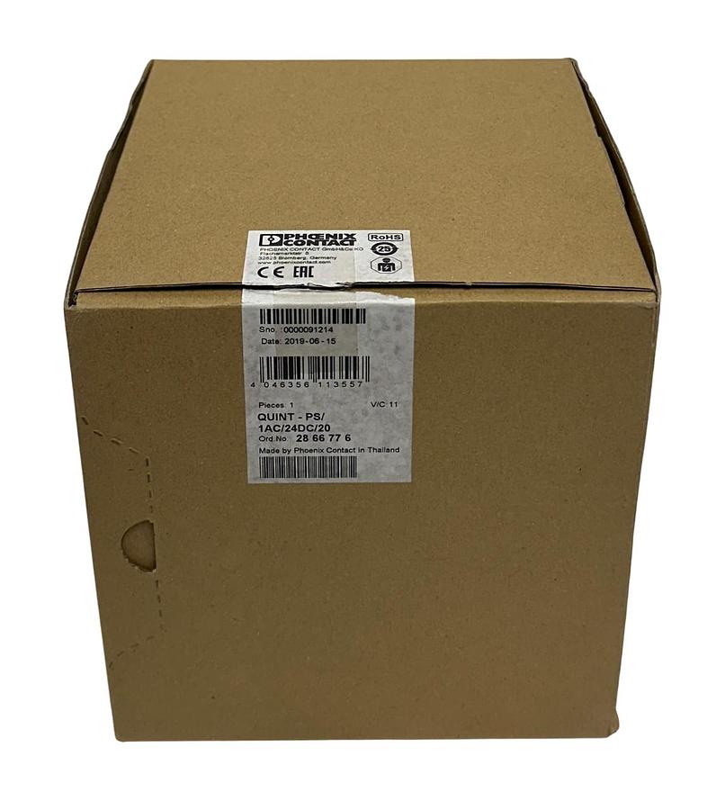 Used PHOENIX CONTACT QUINT-PS/1AC/24DC/20 / 2866776 QUINT POWER SUPPLY 24VDC OUT NSMP