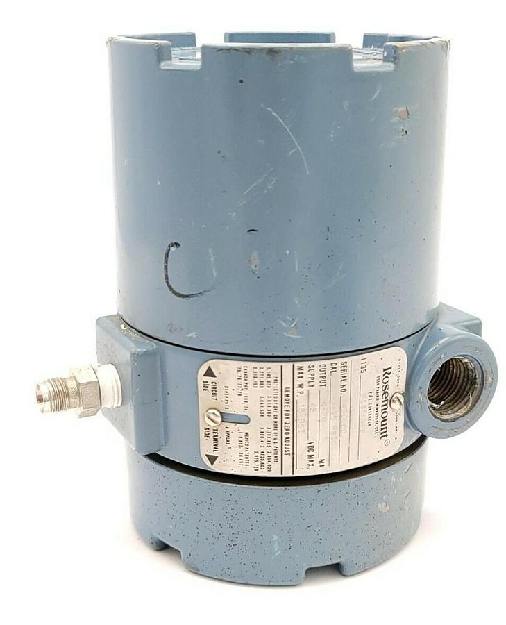 Used ROSEMOUNT 1135-F1S1NBE5 P/I CONVERTER CAL. 3-15 PSIG 4-20MA 15PSI