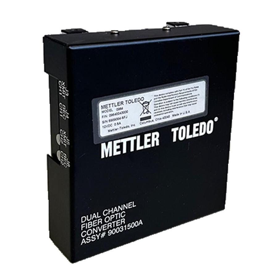 Used METTLER TOLEDO 0964 DUAL CHANNEL FIBER OPTIC CONVERTER 12VDC 90031500A
