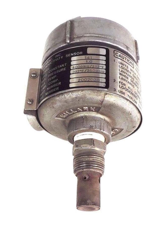 Used ROSEMOUNT UNILOC 2002038 CONDUCTIVITY SENSOR MODEL 141, 250/400PSIG