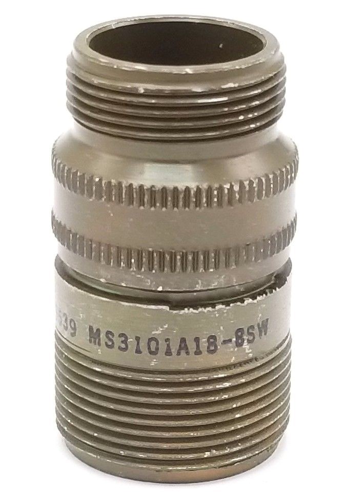 Used NEW AMPHENOL MS3101A18-8SW CIRCULAR CABLE CONNECTOR MS3101A188SW, SIZE 18