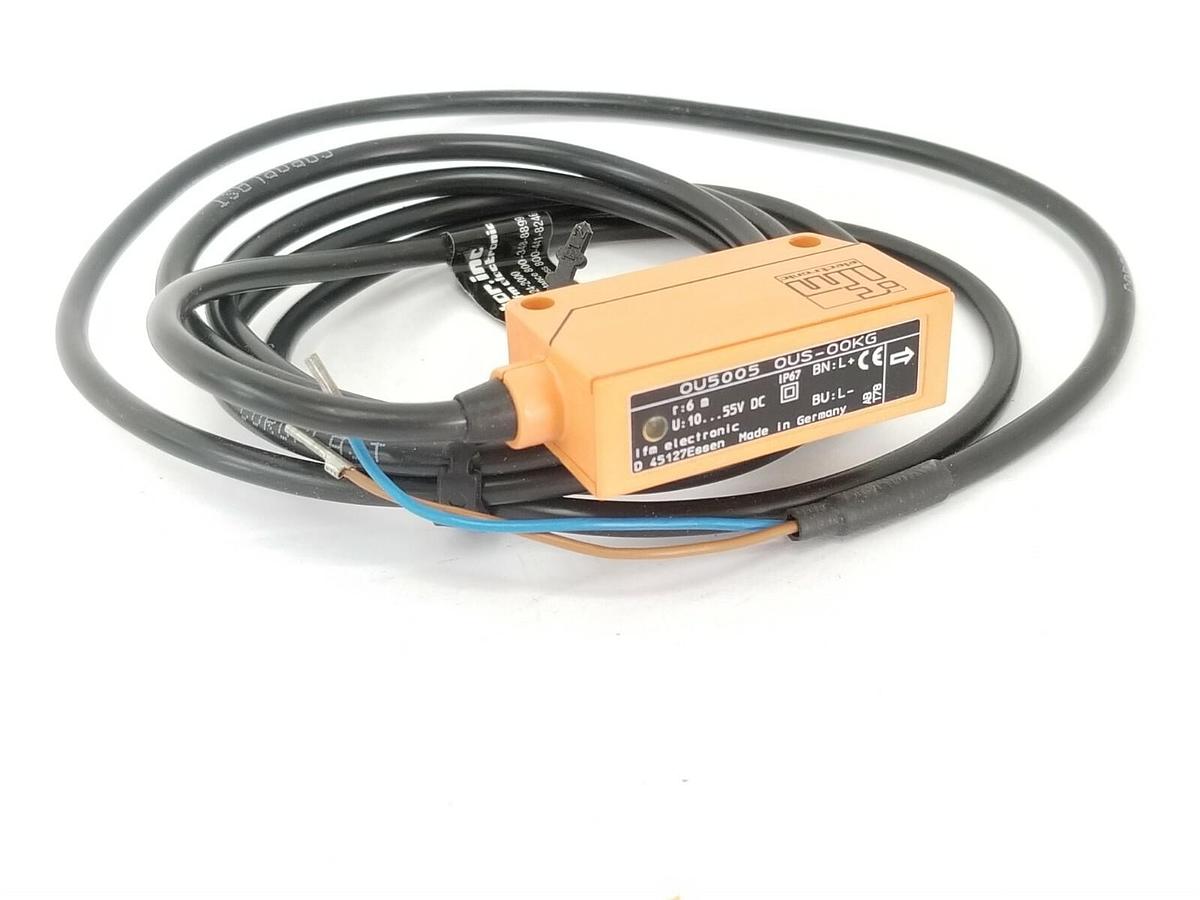 Used IFM EFECTOR OU5005 OUS-OOKG THROUGH-BEAM SENSOR TRANSMITTER R: 6M