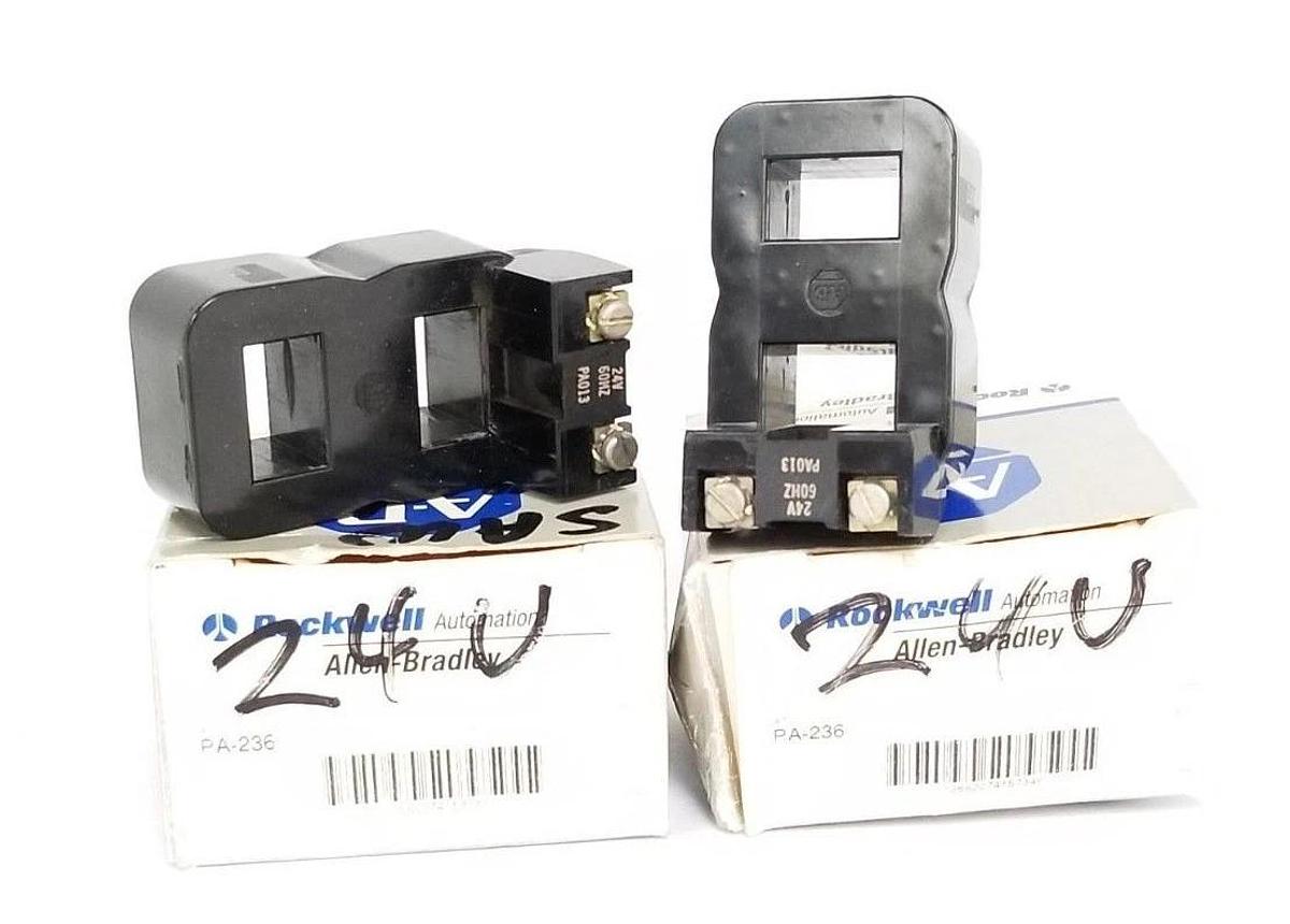Used LOT OF 2 ALLEN BRADLEY PA-236 COILS PA236, 120V 60HZ, 110V 50HZ, (IN BOXES)
