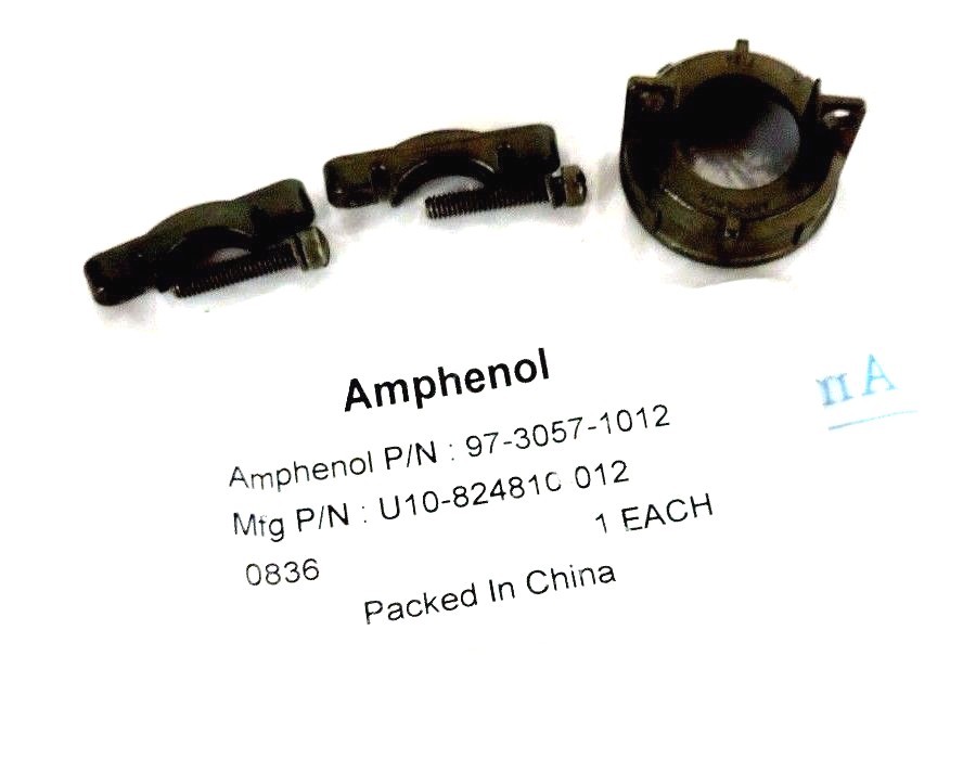 Used NEW AMPHENOL 97-3057-1012 CABLE CLAMP U10-824810-012