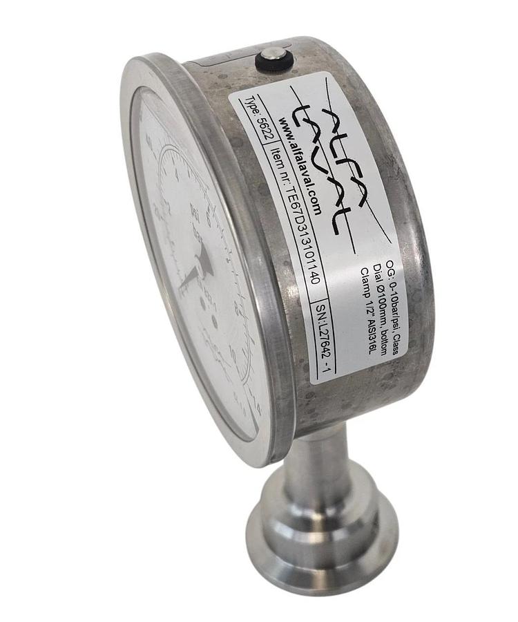NIB ALFA LAVAL TYPE: 5622 ITEM NR: TE67D313101140 PRESSURE GAUGE