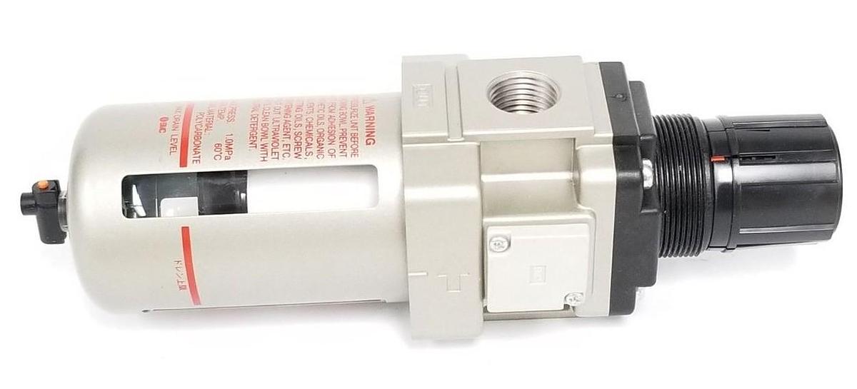 Used NEW SMC AW40-04E1 FILTER REGULATOR 0.05-0.85MPA W/ ISE35-N-25-M PRESSURE SWITCH