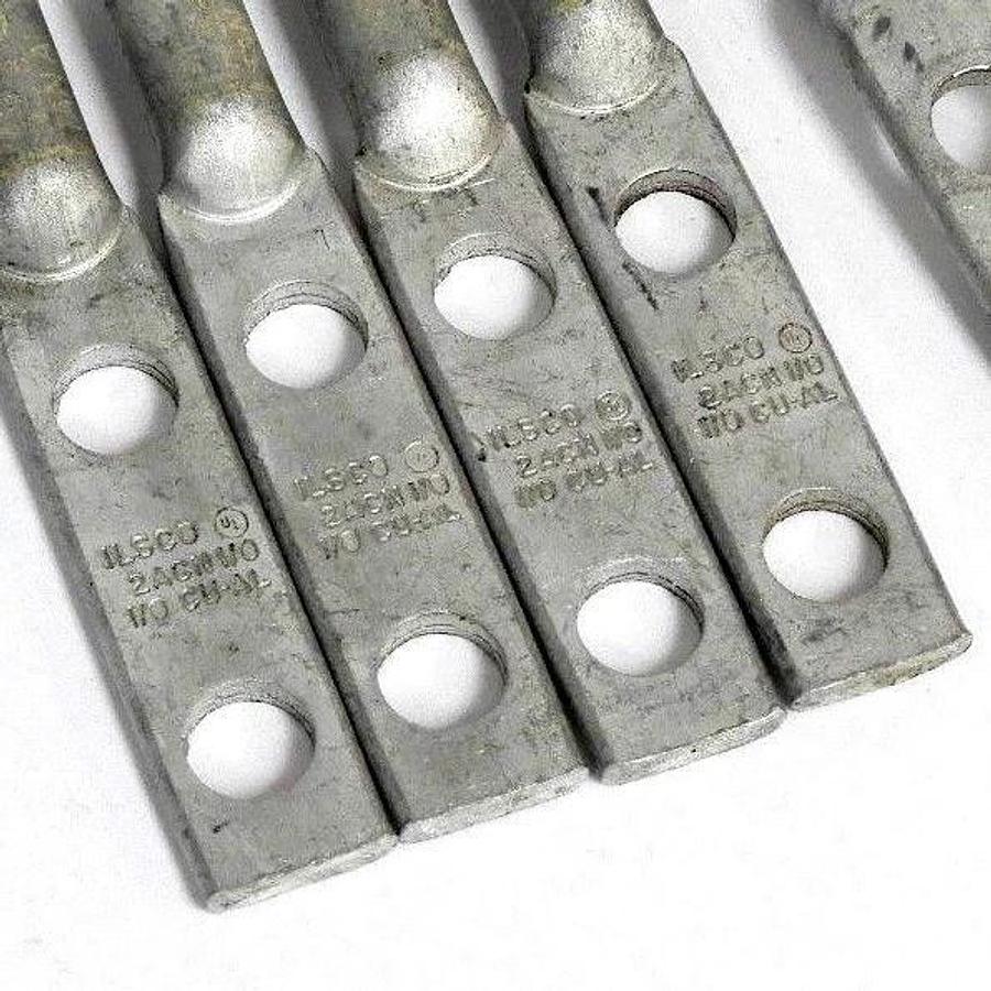 LOT OF 5 NEW ILSCO 2ACN WIRE CONNECTOR LUGS