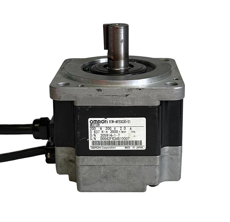 Used OMRON R7M-AP20030-S1 / R7MAP20030S1 SERVO MOTOR 200W 0.637Nm 2A 305914-1-7