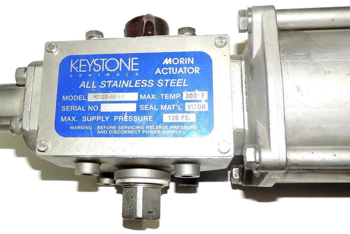 KEYSTONE CONTROLS M23SR-60 MORIN ACTUATOR ALL STAINLESS STEEL MAX PRESS. 120 PSI
