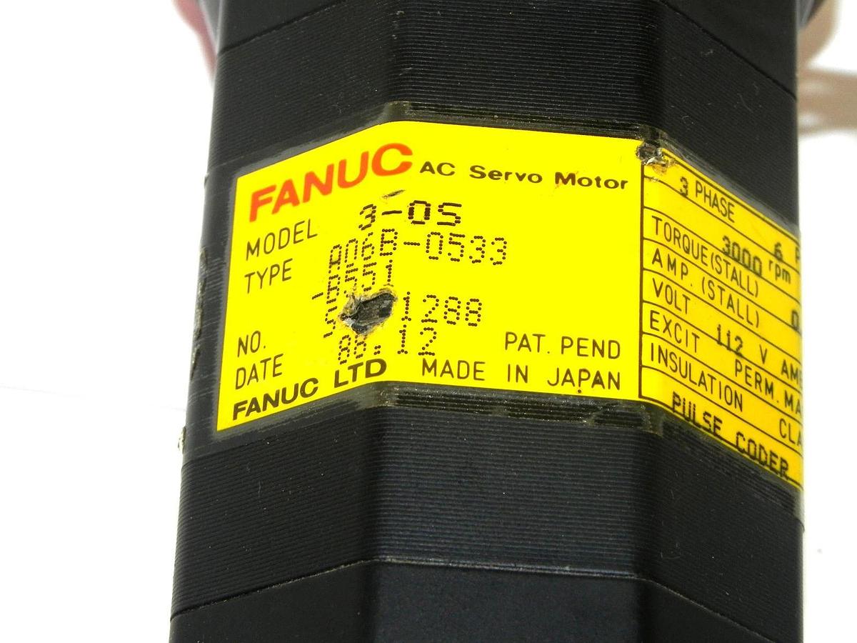 Used FANUC A06B-0533-B551 3-0S AC SERVO MOTOR A06B0533B551